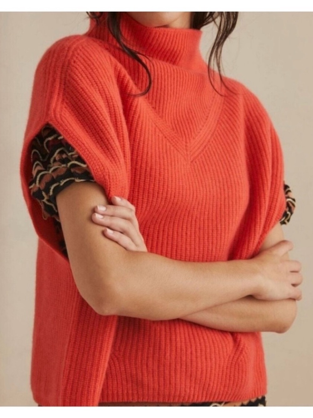 ANTHROPOLOGIE Enza %100 Cashmere Poncho Sweater